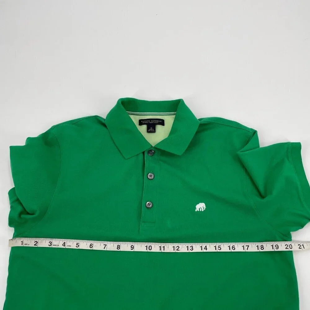 LOT of 3 Banana Republic Fitted Short Sleeve Polo Shirts Mens Medium Classic